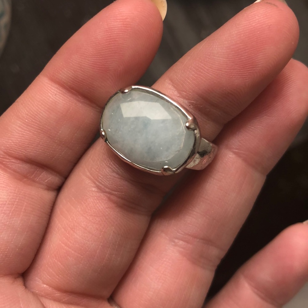 Ring with blue stone